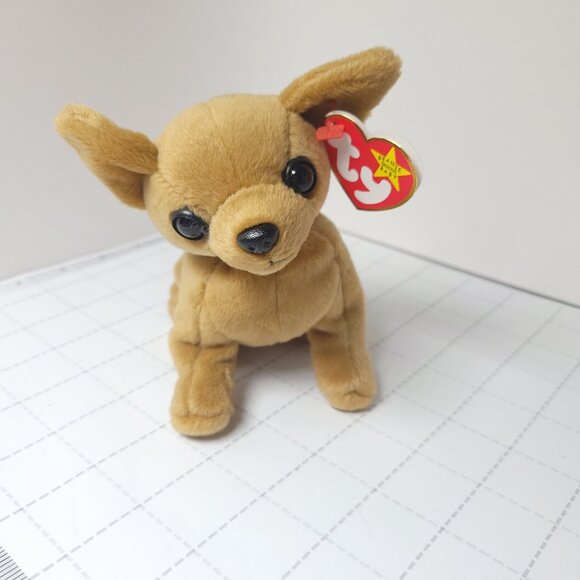 SOLD Beanie Babies Tiny the Chihuahua Dog Puppy Stuffed Animal w/ Tag Error 1999 - Picture 2 of 10